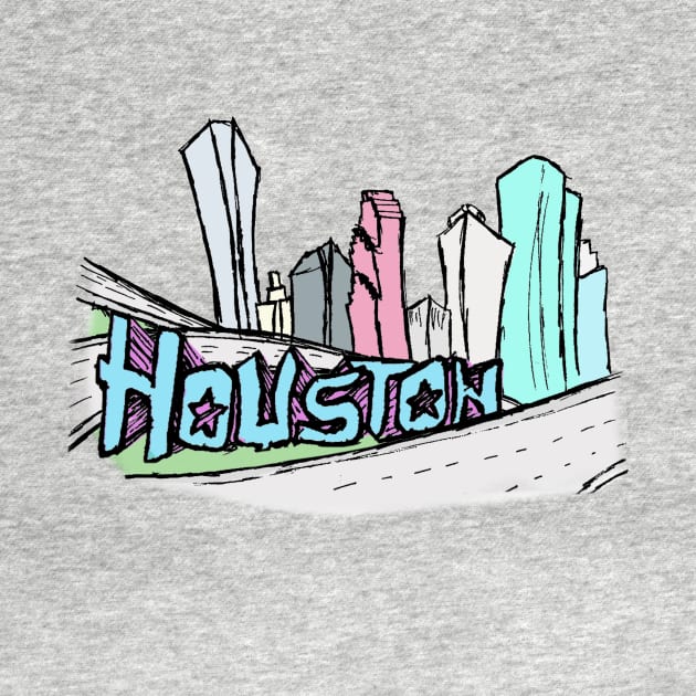 Houston Skyline Tee by wesgentry